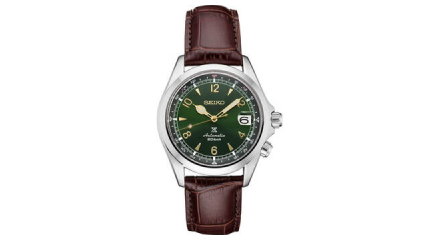 Prospex Aplinist Watch - Green/Brown Leather Band