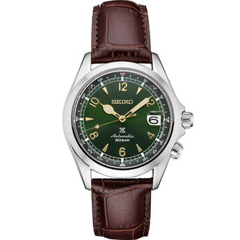 Prospex Aplinist Watch - Green/Brown Leather Band