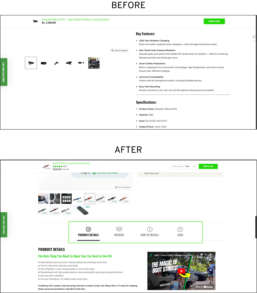 Product Accordion (Desktop)