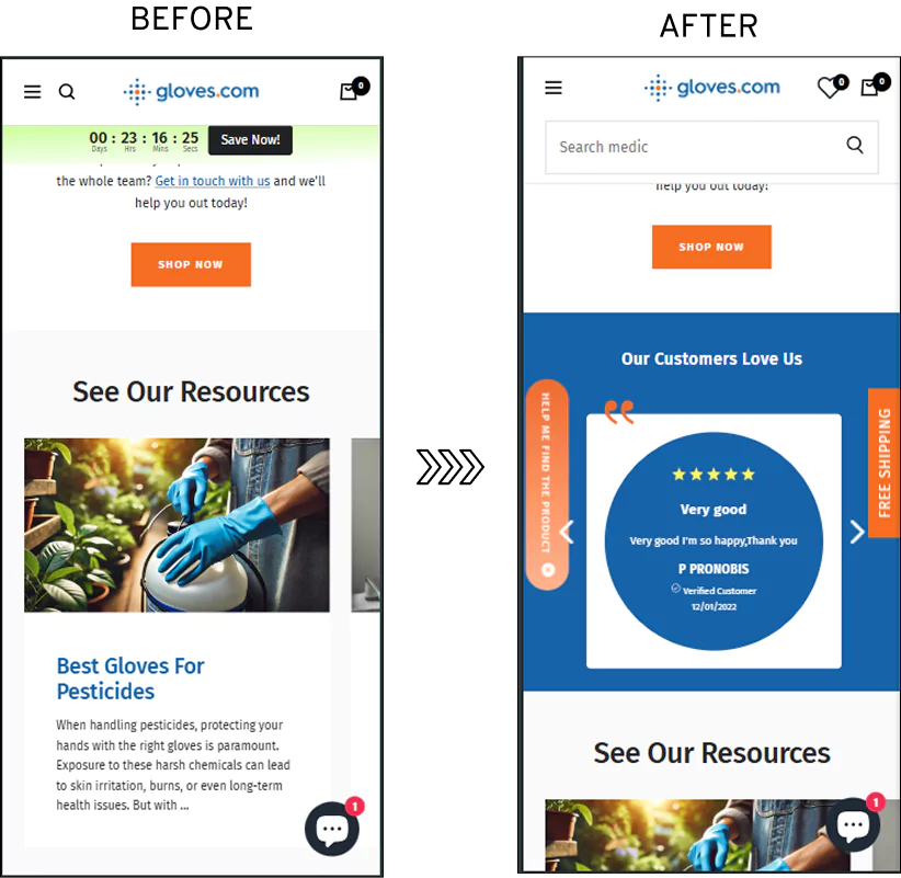Testimonial Carousel (Mobile)