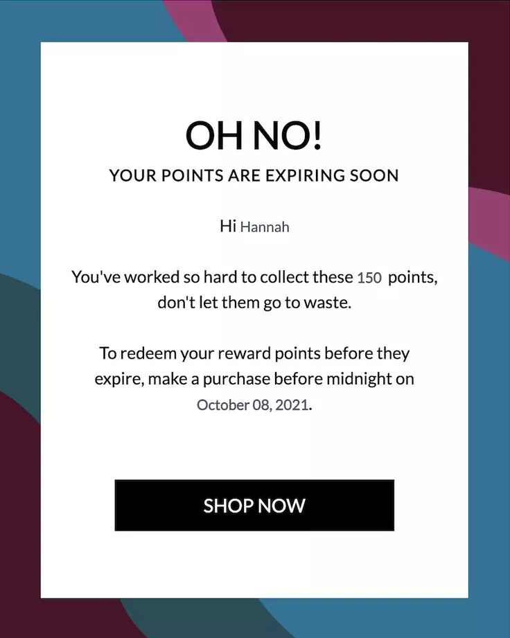 your points are expiring soon