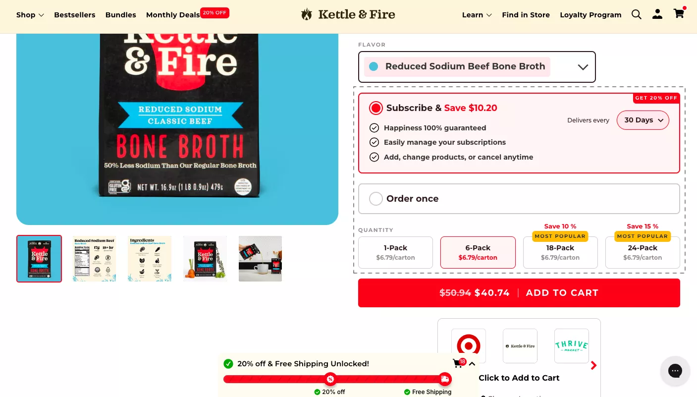 an example of a ‘bit too much’ – too many tappable elements