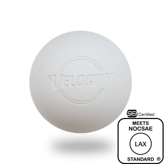 Velocity White Textured Grip Ball 1 Pack Lacrosse Balls Direct
